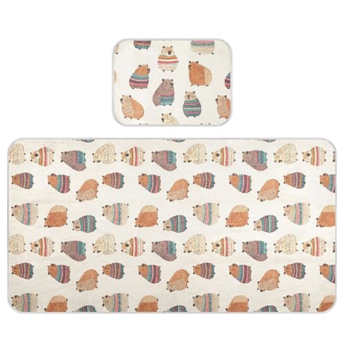 Capybara Boho-Babybett-Matratze, rustikal, kühlend, 71,1 x 132,1 cm, waschbare Pads für Betten für Babys und Kleinkinder Capybara Boho-Babybett-Matratze, rustikal, kühlend, 71,1 x 132,1 cm, waschbare Pads für Betten für Babys und Kleinkinder von EtherSpher