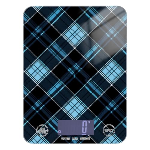 Diätwaage für Lebensmittel, 5 kg/5 g, Mini-Küchenwaage mit 4 Einheiten für (Benutzer) (Benutzer) (Benutzer) (Benutzer), Schwarz / Blau von EtherSpher