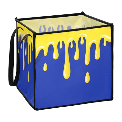 EtherSpher Asthetic Art zusammenklappbare Aufbewahrungsbox für Büro, Dekoration, 33 x 33 x 33 cm, Blau / Gelb EtherSpher Asthetic Art zusammenklappbare Aufbewahrungsbox für Büro, Dekoration, 33 x 33 x 33 cm, Blau / Gelb von EtherSpher