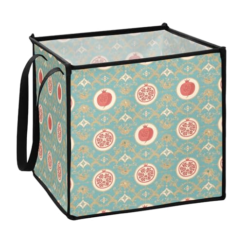 EtherSpher Boho Fruits Faltkörbe, Organisations- und Aufbewahrungsboxen für Speisekammer, quadratische Körbe, Organisation und Aufbewahrungsboxen, 33 x 33 x 33 cm, Rot EtherSpher Boho Fruits Faltkörbe, Organisations- und Aufbewahrungsboxen für Speisekammer, quadratische Körbe, Organisation und Aufbewahrungsboxen, 33 x 33 x 33 cm, Rot von EtherSpher