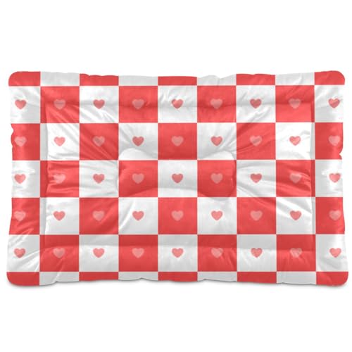 EtherSpher Buffalo Haustier-Schlafmatte, waschbar, weich, bequem, rutschfeste Unterseite, für mittelgroße und große Hunde, 91,4 x 61 cm, Rot EtherSpher Buffalo Haustier-Schlafmatte, waschbar, weich, bequem, rutschfeste Unterseite, für mittelgroße und große Hunde, 91,4 x 61 cm, Rot von EtherSpher