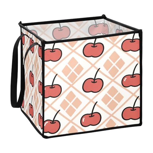 EtherSpher Cherry Diamond faltbare dekorative Körbe für Schuhe, 33 x 33 x 33 cm EtherSpher Cherry Diamond faltbare dekorative Körbe für Schuhe, 33 x 33 x 33 cm von EtherSpher