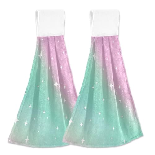 EtherSpher Childish Neon Star Gradient Pfirsichgrün dekorative Handtücher mit Knopfschlaufe Handtücher für Badezimmer Deko-Set weiße Geschirrtücher 2er Set EtherSpher Childish Neon Star Gradient Pfirsichgrün dekorative Handtücher mit Knopfschlaufe Handtücher für Badezimmer Deko-Set weiße Geschirrtücher 2er Set von EtherSpher