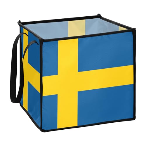 EtherSpher Faltbare Aufbewahrungsbox für Badezimmer, Motiv: Flagge Schweden, 33 x 33 x 33 cm EtherSpher Faltbare Aufbewahrungsbox für Badezimmer, Motiv: Flagge Schweden, 33 x 33 x 33 cm von EtherSpher