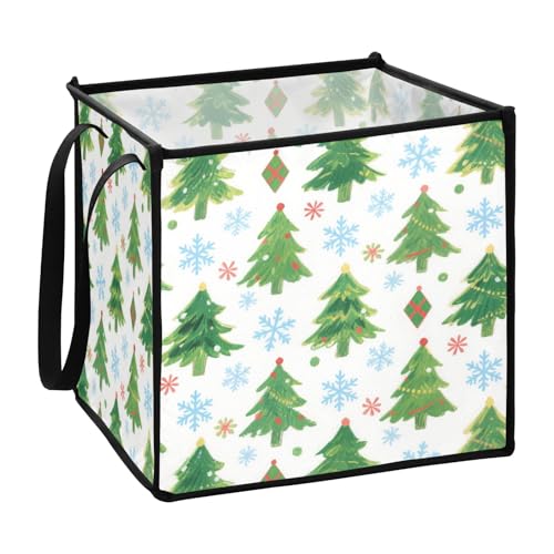 EtherSpher Faltbare Körbe mit Aufschrift "Merry Christmas", für Speisekammer, Aufbewahrungskörbe, Organisations- und Aufbewahrungsboxen, 33 x 33 x 33 cm, Grün EtherSpher Faltbare Körbe mit Aufschrift "Merry Christmas", für Speisekammer, Aufbewahrungskörbe, Organisations- und Aufbewahrungsboxen, 33 x 33 x 33 cm, Grün von EtherSpher