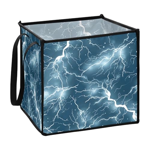 EtherSpher Faltbare Stoffkörbe für Schrank, Dekoration, 33 x 33 x 33 cm, Blau EtherSpher Faltbare Stoffkörbe für Schrank, Dekoration, 33 x 33 x 33 cm, Blau von EtherSpher