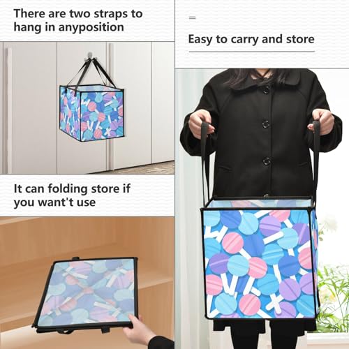 EtherSpher Faltkörbe mit Cartoon-Motiv, Süßigkeitenblau, Organisations- und Aufbewahrungsboxen für Wohnmobile, kleine Körbe, Organisation und Aufbewahrungsboxen, 33 x 33 x 33 cm EtherSpher Faltkörbe mit Cartoon-Motiv, Süßigkeitenblau, Organisations- und Aufbewahrungsboxen für Wohnmobile, kleine Körbe, Organisation und Aufbewahrungsboxen, 33 x 33 x 33 cm von EtherSpher