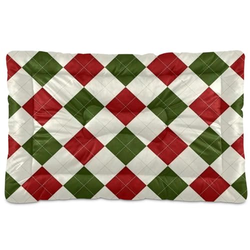 EtherSpher Fashion Merry Christmas Buffalo Plaid waschbare Haustiermatratze, rutschfest, weich, bequem, Hunde- und Katzenbett für große, mittelgroße und kleine Hunde, 91,4 x 61 cm EtherSpher Fashion Merry Christmas Buffalo Plaid waschbare Haustiermatratze, rutschfest, weich, bequem, Hunde- und Katzenbett für große, mittelgroße und kleine Hunde, 91,4 x 61 cm von EtherSpher