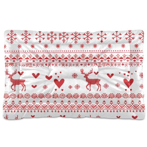 EtherSpher Scandinavian Merry Christmas Heart Deer Snowflake Washable Pet Mattress Soft Anti-Rutsch Pet Mat for Large Jumbo Medium Small Dogs 91.4 cm x 61.0 cm EtherSpher Scandinavian Merry Christmas Heart Deer Snowflake Washable Pet Mattress Soft Anti-Rutsch Pet Mat for Large Jumbo Medium Small Dogs 91.4 cm x 61.0 cm von EtherSpher