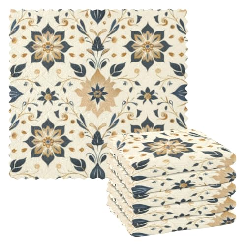 EtherSpher Vintage Retro Plaids Mikrofaser Handtücher Küche Krawatte Handtücher Mikrofaser Küche hell Camping Design Toallas Para Cocina 27,9 x 27,9 cm von EtherSpher