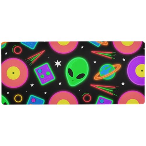 Fluoreszierendes grünes Aliens-Mauspad für Laptop für den Schreibtisch, 80 x 30 cm Fluoreszierendes grünes Aliens-Mauspad für Laptop für den Schreibtisch, 80 x 30 cm von EtherSpher