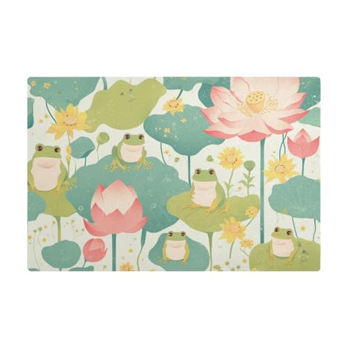 Fresh Spring Süße Frösche Blume Dekorative Schnell Trocknende Kaffeematte Leder Wasserabsorbierende Kaffeemaschine Matte für Arbeitsplatte für Theke Fresh Spring Süße Frösche Blume Dekorative Schnell Trocknende Kaffeematte Leder Wasserabsorbierende Kaffeemaschine Matte für Arbeitsplatte für Theke von EtherSpher