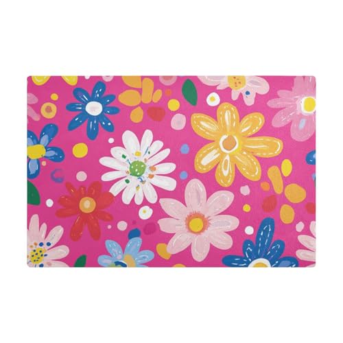 Frische kleine Blumen Pfirsichfarbene dekorative Kaffeematte für Arbeitsplatte, Leder, saugfähig, Kaffeebar-Matten für Arbeitsplatte Frische kleine Blumen Pfirsichfarbene dekorative Kaffeematte für Arbeitsplatte, Leder, saugfähig, Kaffeebar-Matten für Arbeitsplatte von EtherSpher