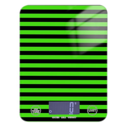 Green Black Line Küchenwaage für Lebensmittel, 5 kg/5 g, Küchenwaage mit 4 Einheiten für (Benutzer) (Benutzer) (Benutzer), Peso Digital para comida von EtherSpher