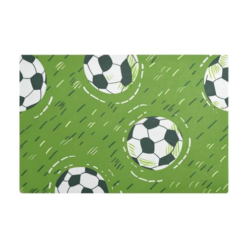 Green Field Fußball-Kaffeematte für Küche, Leder, saugfähig, Kaffeebereiter-Pads für Arbeitsplatten für Theken von EtherSpher