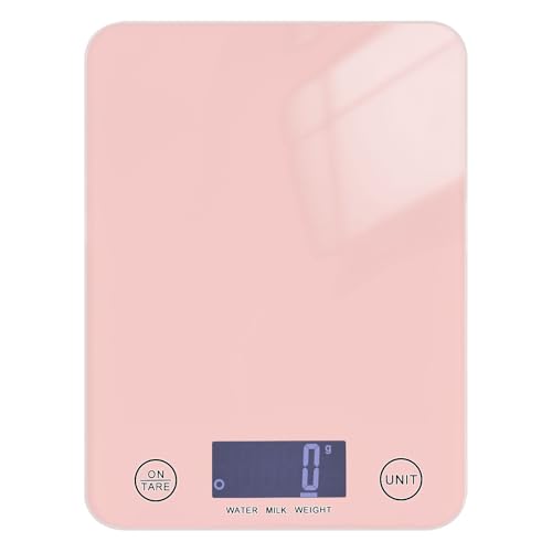 Hellrosa bariatrische digitale Lebensmittelwaage für Küche, 5 kg/5 g, Küchenwaage in Gramm mit 4 Einheiten für (Benutzer) (Benutzer) (Benutzer) (Benutzer) (Benutzer) bascula Digital de peso para von EtherSpher
