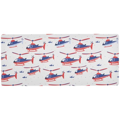 Mauspad mit Cartoon-Hubschrauber, wasserdicht, für Schreibtische, wasserdicht, Gaming-Mauspad, groß, 80 x 30 cm Mauspad mit Cartoon-Hubschrauber, wasserdicht, für Schreibtische, wasserdicht, Gaming-Mauspad, groß, 80 x 30 cm von EtherSpher