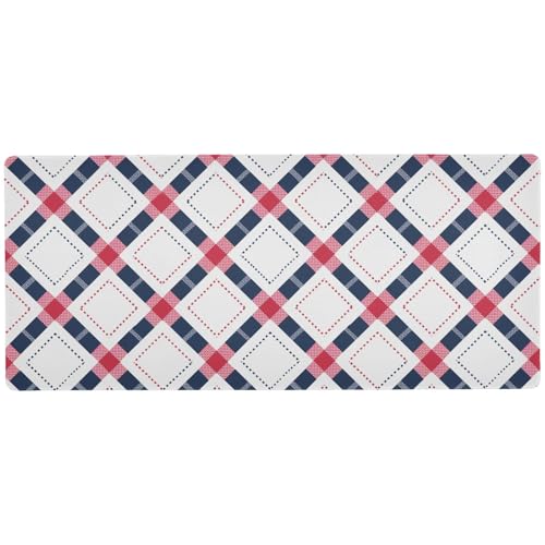 Mauspad mit blauen roten Linien, Büffelmuster, groß, modernes Mauspad für den Schreibtisch, 80 x 30 cm Mauspad mit blauen roten Linien, Büffelmuster, groß, modernes Mauspad für den Schreibtisch, 80 x 30 cm von EtherSpher