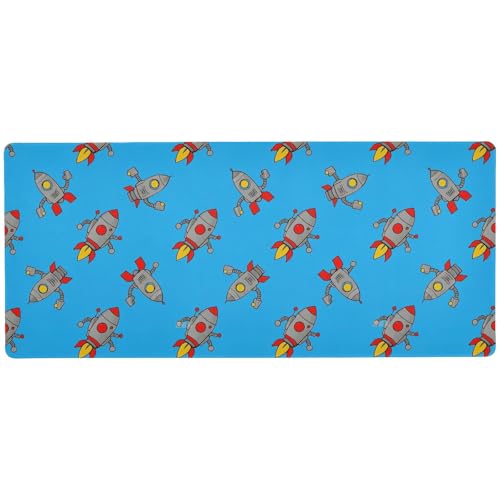 Mauspad mit niedlichem Raketenroboter, cooles großes Schreibtisch-Mauspad für Zuhause, Büro, cooles PC-Mauspad, 80 x 30 cm Mauspad mit niedlichem Raketenroboter, cooles großes Schreibtisch-Mauspad für Zuhause, Büro, cooles PC-Mauspad, 80 x 30 cm von EtherSpher