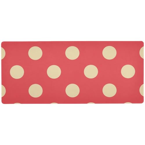 Modernes Mauspad mit rotem Punktemuster, groß zum Schreiben, modernes Mauspad, groß, 80 x 30 cm Modernes Mauspad mit rotem Punktemuster, groß zum Schreiben, modernes Mauspad, groß, 80 x 30 cm von EtherSpher