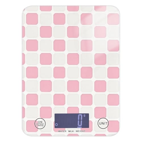 Pink Check Diät kleine Lebensmittelwaage Reise 5 kg/5 g Waage Wiegen Gramm mit 4 Einheiten für (Benutzer) (Benutzer) (Benutzer) (Benutzer) báscula para pesar Personas von EtherSpher