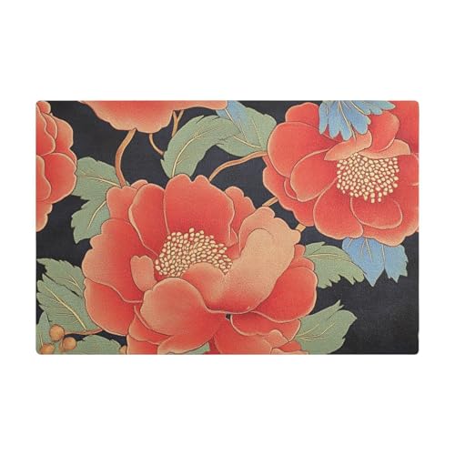 Rote Granatäpfel, Blumen, Retro, dekorative Arbeitsplatte, Kaffee-Matten, Leder, saugfähig, Kaffeemaschinen-Pads für Arbeitsplatten Rote Granatäpfel, Blumen, Retro, dekorative Arbeitsplatte, Kaffee-Matten, Leder, saugfähig, Kaffeemaschinen-Pads für Arbeitsplatten von EtherSpher