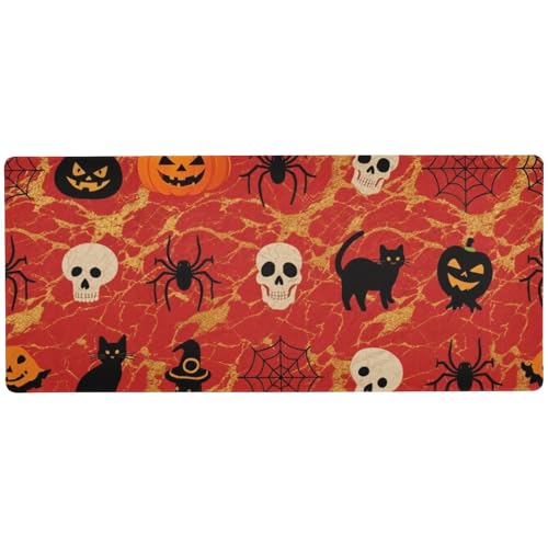 Rutschfestes großes Halloween-Mauspad für den Schreibtisch für den Schreibtisch, rutschfestes Mauspad, groß, 80 x 30 cm, Rot Rutschfestes großes Halloween-Mauspad für den Schreibtisch für den Schreibtisch, rutschfestes Mauspad, groß, 80 x 30 cm, Rot von EtherSpher