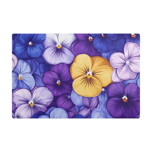 Schöne Frühlings-Kaffeematte mit bunten Blumen, Leder, saugfähig, saugfähig, für die Arbeitsplatte Schöne Frühlings-Kaffeematte mit bunten Blumen, Leder, saugfähig, saugfähig, für die Arbeitsplatte von EtherSpher