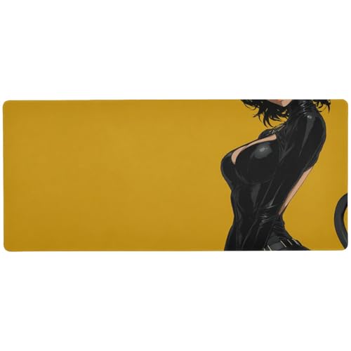 Schwarze Katze Frauen Sexy tragbare Gaming-Mauspads für den Schreibtisch, tragbare Mauspads für Computer, 80 x 30 cm Schwarze Katze Frauen Sexy tragbare Gaming-Mauspads für den Schreibtisch, tragbare Mauspads für Computer, 80 x 30 cm von EtherSpher