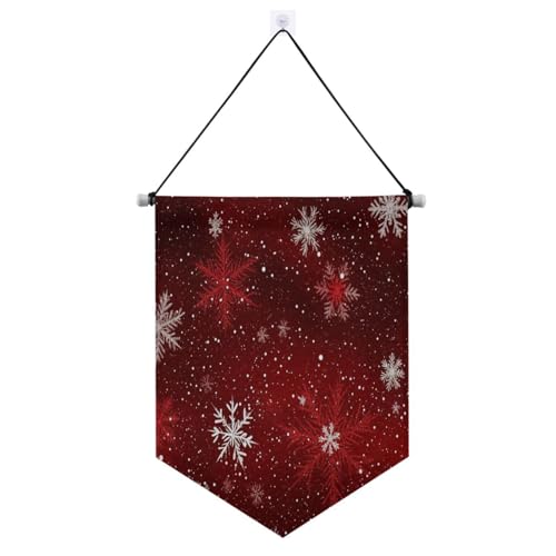 Stoffbanner mit Teleskopstange, Motiv: Frohe Weihnachten, Schneeflocke, rot, Wandbehang, Party-Dekorationen für Festivals und besondere Anlässe, Banderitas, Para Fiestas Stoffbanner mit Teleskopstange, Motiv: Frohe Weihnachten, Schneeflocke, rot, Wandbehang, Party-Dekorationen für Festivals und besondere Anlässe, Banderitas, Para Fiestas von EtherSpher