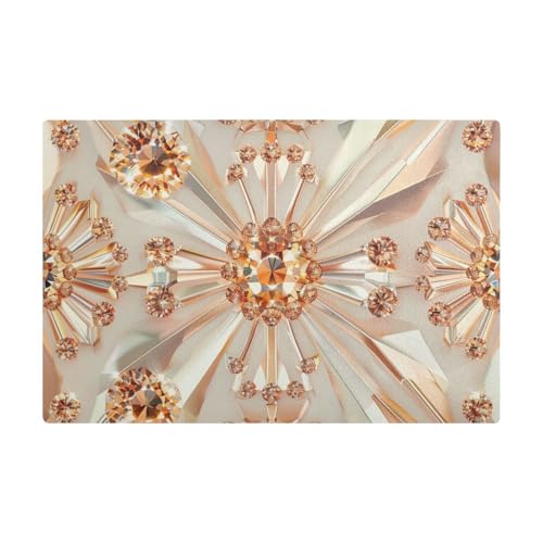 Sunburst Rose Gold Kristall Muster Dekorative Arbeitsplatte Kaffee Matte Leder saugfähig Kaffee Bar Matte für Arbeitsplatte Sunburst Rose Gold Kristall Muster Dekorative Arbeitsplatte Kaffee Matte Leder saugfähig Kaffee Bar Matte für Arbeitsplatte von EtherSpher