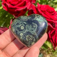 Kambaba Jaspis Herz/Natürliche Kristall Krokodil Form Stein Geschenk Frieden Beruhigung Meditation Chakra Madagaskar von EthericPulse