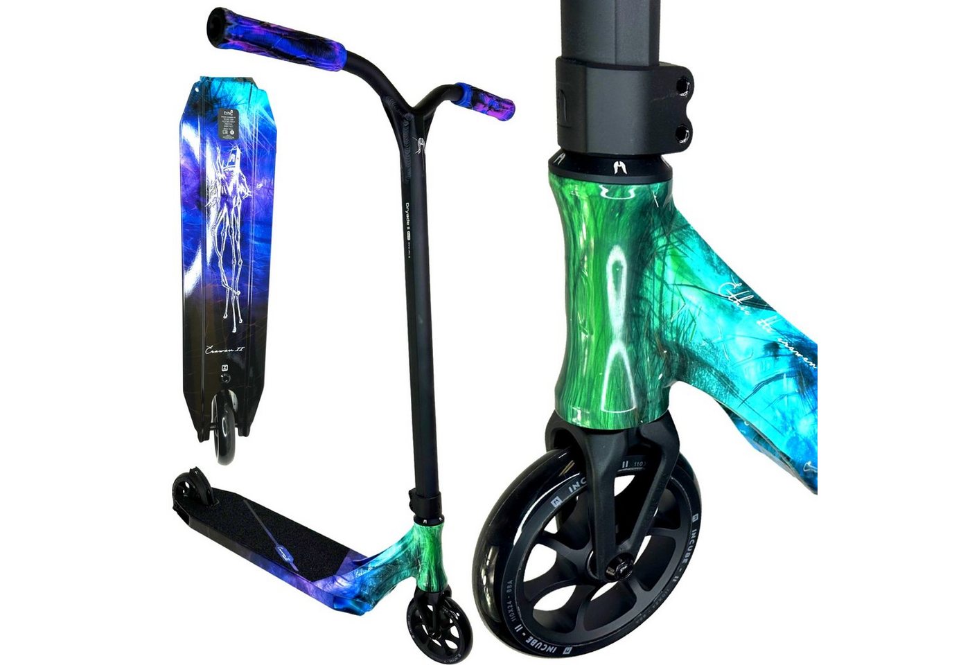 Ethic DTC Stuntscooter Ethic DTC Erawan V2 M Stunt-Scooter H=85cm 2,95kg Blau Iridium von Ethic DTC