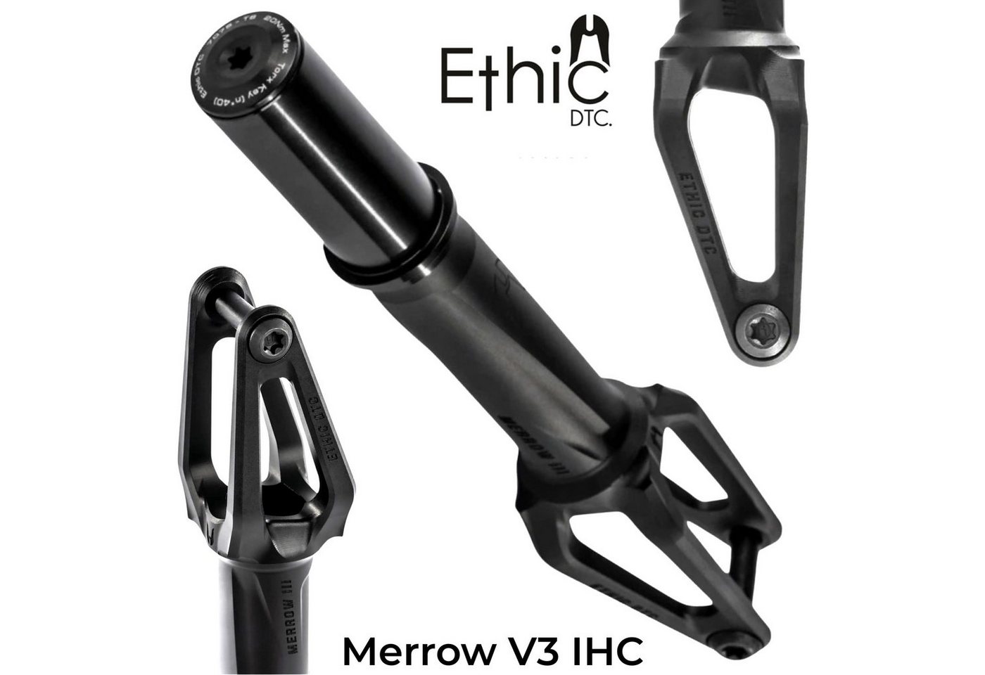 Ethic DTC Stuntscooter Ethic DTC Merrow V3 Stunt-Scooter Gabel IHC 229g Schwarz von Ethic DTC