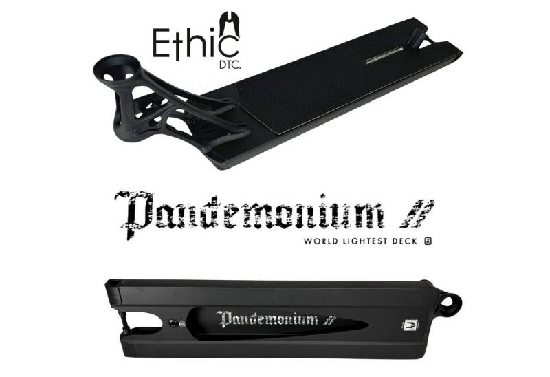 Ethic DTC Stuntscooter Ethic DTC Pandemonium V2 BOXED Stunt-Scooter Deck Schwarz matt von Ethic DTC