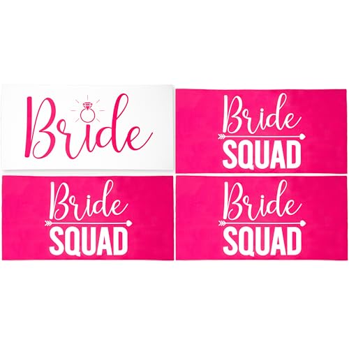 Ethisa Bride Squad Handtuch für Strand, Junggesellinnenabschied, rosa Design für Brautjungfern passend zu Bride to Be, Team Bride Tribe, Junggesellinnenabschied, 152,4 x 76,2 cm von Ethisa