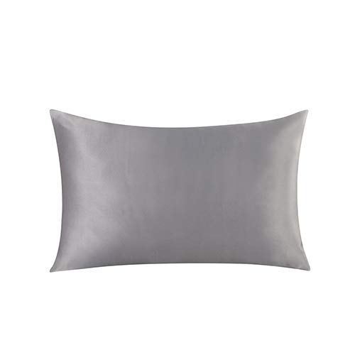 Ethlomoer Kissenbezug aus 100% Maulbeerseide für Haar und Haut mit Baumwolle Unterseite, hypoallergen, 19 Momme für lockiges Haar mit verstecktem Reißverschluss, 1 Stück, silber 50 x 75 cm Ethlomoer Kissenbezug aus 100% Maulbeerseide für Haar und Haut mit Baumwolle Unterseite, hypoallergen, 19 Momme für lockiges Haar mit verstecktem Reißverschluss, 1 Stück, silber 50 x 75 cm von Ethlomoer