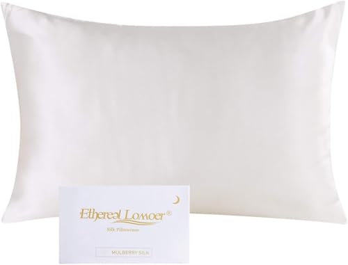 Ethlomoer Kissenbezug aus natürlicher Reiner Seide für Haar und Haut, beidseitig 19 Momme, 600 Fadenzahl, Design mit verstecktem Reißverschluss, 1 Stück 40x80cm Elfenbein Ethlomoer Kissenbezug aus natürlicher Reiner Seide für Haar und Haut, beidseitig 19 Momme, 600 Fadenzahl, Design mit verstecktem Reißverschluss, 1 Stück 40x80cm Elfenbein von Ethlomoer