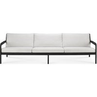 Ethnicraft Jack 3-Sitzer Sofa Teak mit Stoffkissen von Ethnicraft