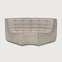 Ethnicraft N701 Modulsofa 90° Ecke Rund aus Recycelter Baumwolle von Ethnicraft
