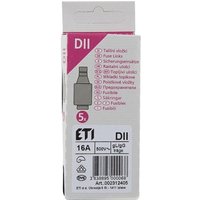 ETI Diazed-Sicherungseinsatz DII 16 A - 5 Stück ETI Diazed-Sicherungseinsatz DII 16 A - 5 Stück von Eti