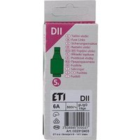 ETI Diazed-Sicherungseinsatz DII 6 A - 5 Stück ETI Diazed-Sicherungseinsatz DII 6 A - 5 Stück von Eti