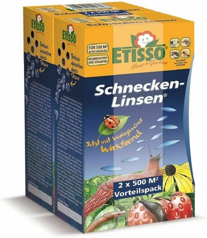 Etisso Haus und Garten Schneckenkorn Etisso Schnecken-Linsen 2x300gr Vorteilspack für 2x 500m² von Etisso Haus und Garten