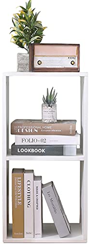 Etnicart - Doppelwürfel Aufbewahrungsbox Bücherregal weiß 35x30x70cm MDF Holz Regal Design Büro Wohnzimmer regal weiß bücher regal bücherregal holz cd regal kinder cube regal holzblock massiv von ETNIC ART