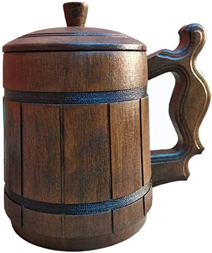 Handgefertigter Holz-Bierkrug mit Deckel, 600 ml, umweltfreundlich, mit Metalleinsatz, tolles Geschenk für Papa zu seinem besonderen Tag Handgefertigter Holz-Bierkrug mit Deckel, 600 ml, umweltfreundlich, mit Metalleinsatz, tolles Geschenk für Papa zu seinem besonderen Tag von Etno Motif