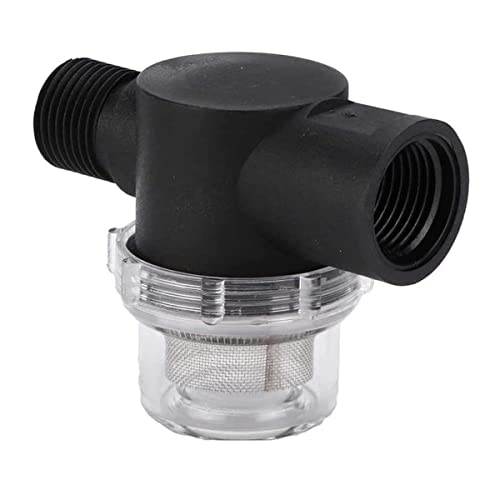 1/2 Zoll Wasserpumpe Siebfilter, 50 Mesh Inline Wasserleitung Bewässerungsfilter für Einlasswasser Kompatibel mit WFCO und Shurflo Pumpen von Etomvoop