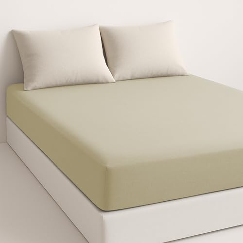 Mikrofaser Spannbettlaken 135x190/200cm Matratzen bis 28cm Weich und Atmungsaktiv - Beige Mikrofaser Spannbettlaken 135x190/200cm Matratzen bis 28cm Weich und Atmungsaktiv - Beige von Etrexonline