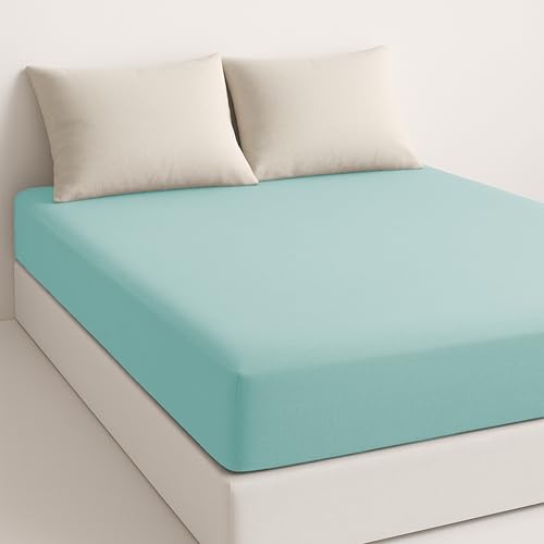 Mikrofaser Spannbettlaken 90x190/200cm Matratzen bis 28cm Weich und Atmungsaktiv - Mintgrün von Etrexonline