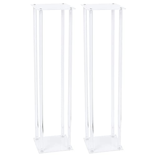 2 Stück Hochzeit Blumenständer 80cm-Hoch Transparent Acryl-Hochzeitsdekoration 20cm-Breit für Tische Blumenstrauß Vase Säulen Blumenvase Rechteckig Bodenvase mit Acrylplatte für Hochzeit Party 2 Stück Hochzeit Blumenständer 80cm-Hoch Transparent Acryl-Hochzeitsdekoration 20cm-Breit für Tische Blumenstrauß Vase Säulen Blumenvase Rechteckig Bodenvase mit Acrylplatte für Hochzeit Party von Etrhdfyts