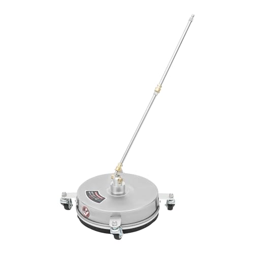 31.5cm Hochdruckreiniger Oberflächenreiniger Flächenreiniger mit 4 Rädern Edelstahl Bodenreiniger Max.4000PSI 1/4''-Anschluss 2-Sprühdüse 2-TLG-tange für Einfahrt Gehweg Bordstein Beton Terrasse Deck von Etrhdfyts